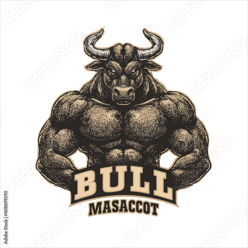 bull mascot vector illustration 