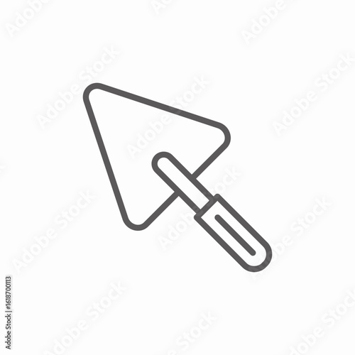 trovel cement icon sign vector