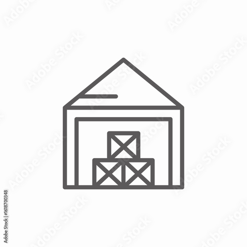 warehouse storeroom icon sign vector