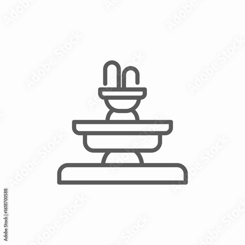 watr fountain icon sign vector