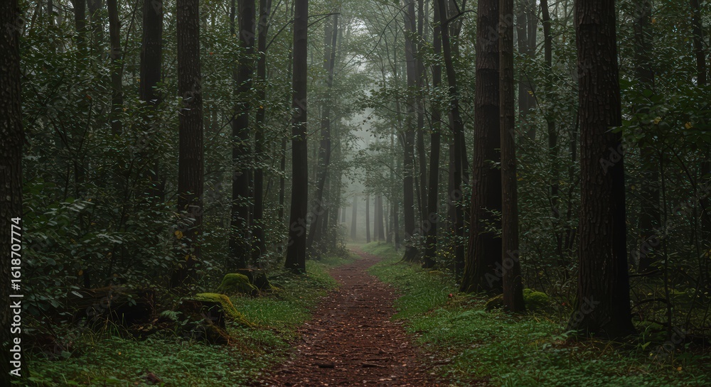 Fototapeta premium Misty forest path