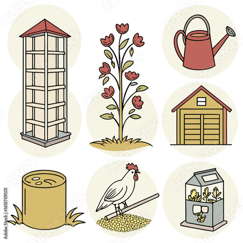 Urban Farming Tools Icons