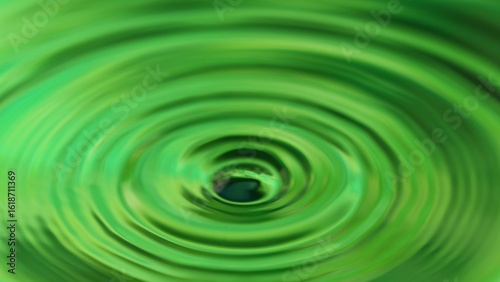 Green Water drop falling, m...