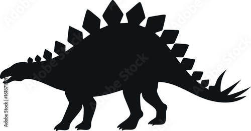 Stegosaurus dinosaur silhouette illustration