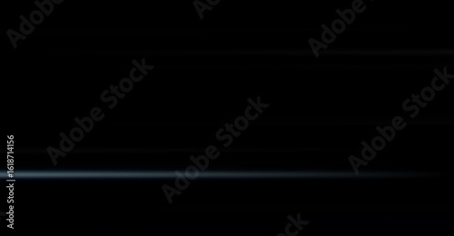 A dark and minimalist composition features a horizontal blue light streak against a stark black backdrop, creating a sense of depth and highlighting the interplay of light and shadow