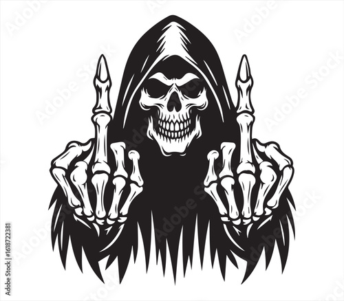 Grim Reaper Middle Fingers