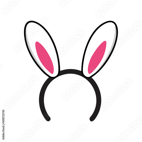 Bunny Ears Headband with Pink Interior for Easter or Costume Accessory