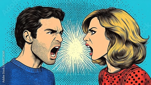 A confrontation between two people expressing anger.