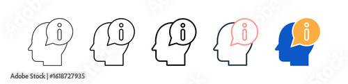 Information different style icons set vector illustration. 