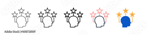Talent different style icons set vector illustration. 
