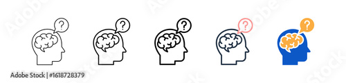 Inquisitive Mind different style icons set vector illustration. 