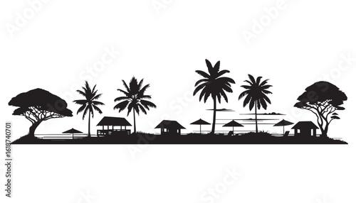 silhouette of a woman on the beach