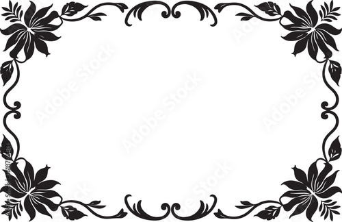 Floral Laser Cut Frame Vector Set
