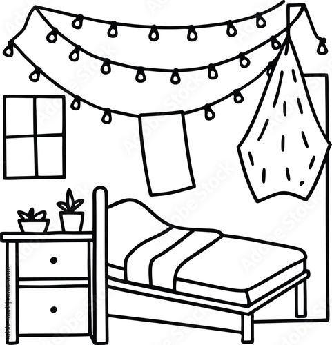 dorm with posters mug and warm blanket