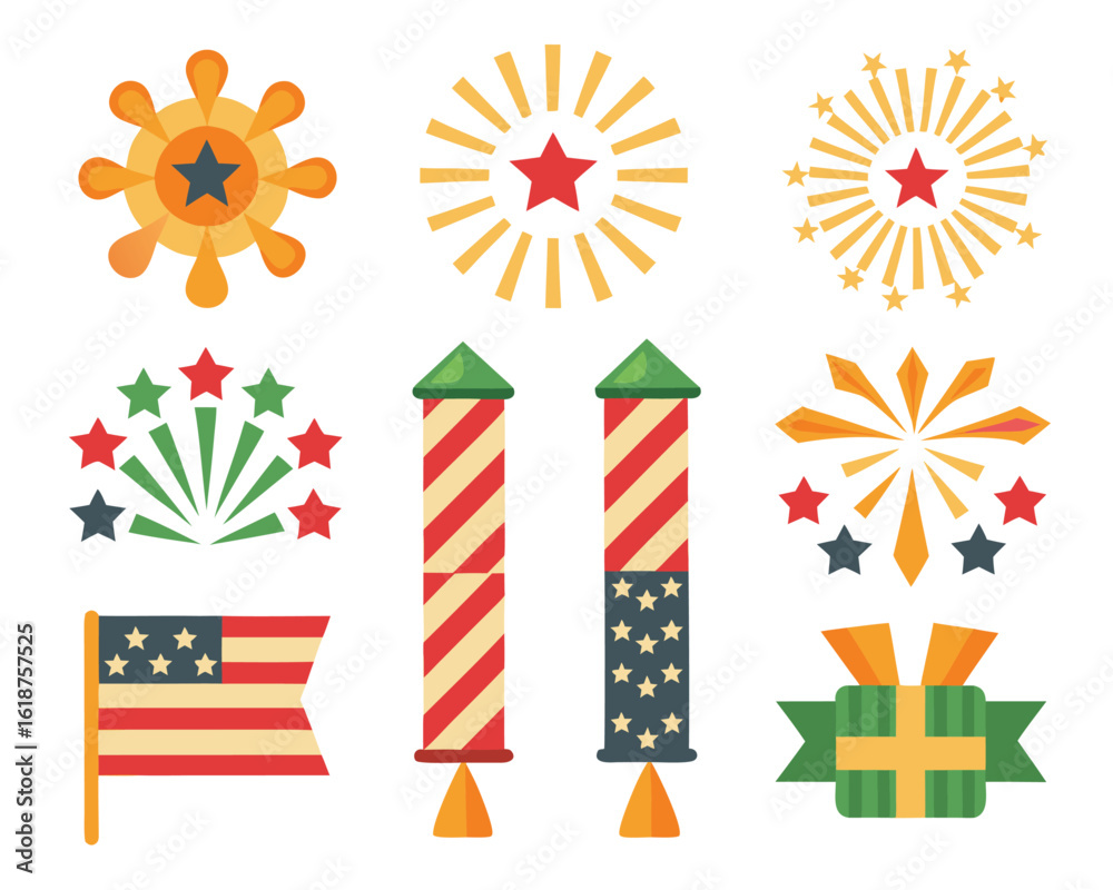 Fototapeta premium Celebrate independence day with a vibrant usa themed banner featuring explosive fireworks and patriotic colors for your advertisement
