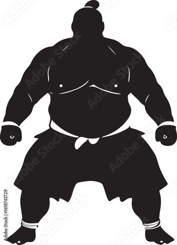 Sumo wrestler silhouette