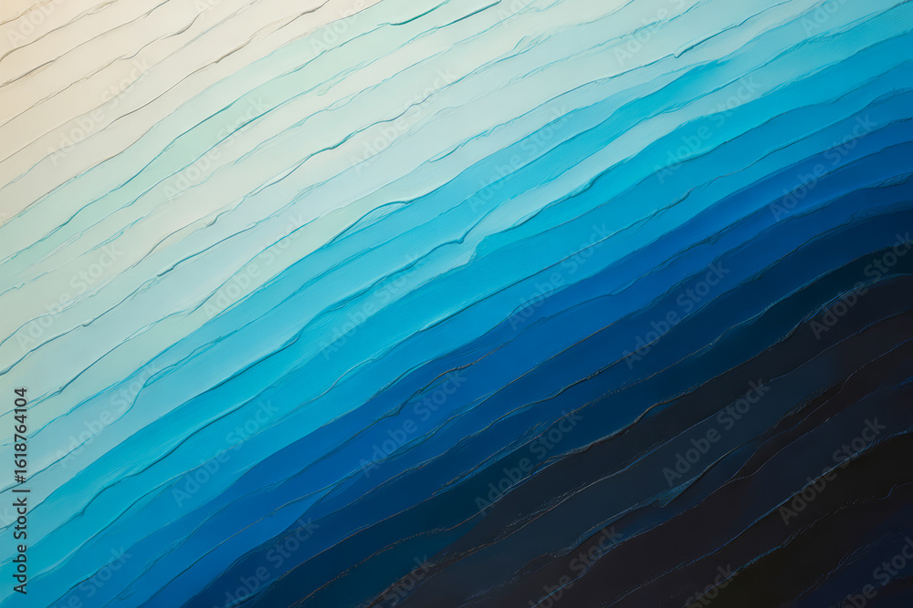 Obraz premium Gradient blue wavy lines abstract