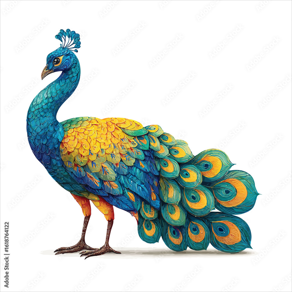 Obraz premium peacock mascot vector illustration