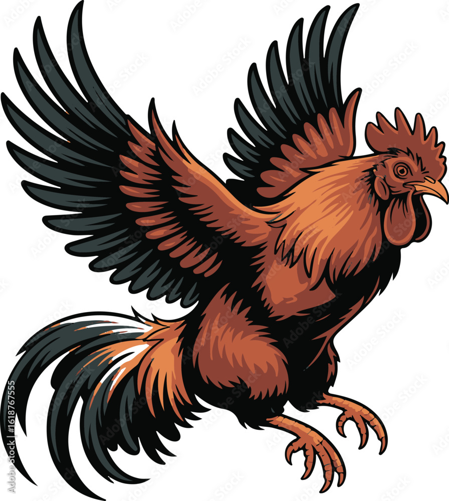 Obraz premium rooster vector illustration
