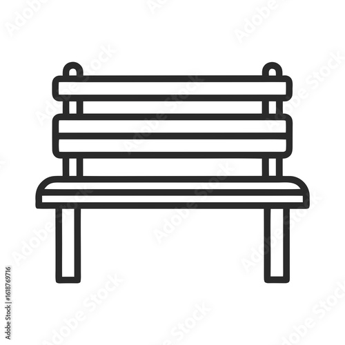 bench on a white background