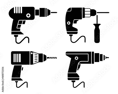 Detailed outline icon of a drilling machine with internal components and mechanical elements suitable for industrial or technical visuals