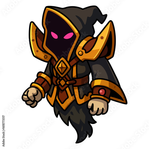 Dark Mage Character Cartoon Icon