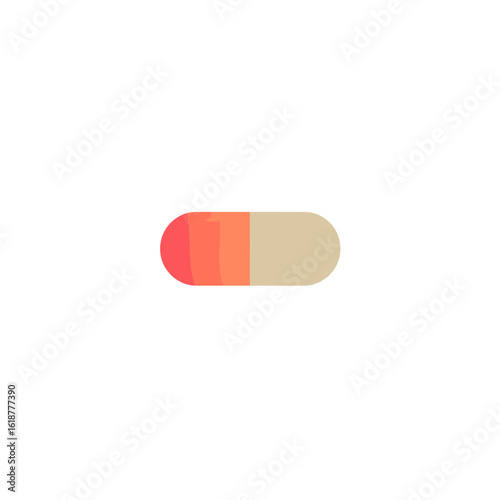 Simple, colorful capsule illustration.