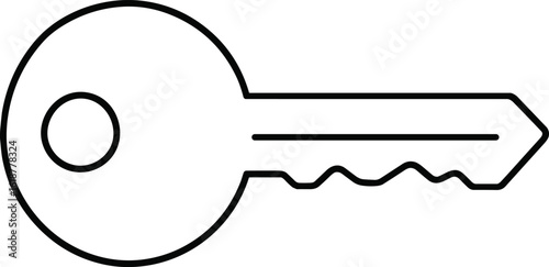 Key Icon Showcasing a Minimalist Design