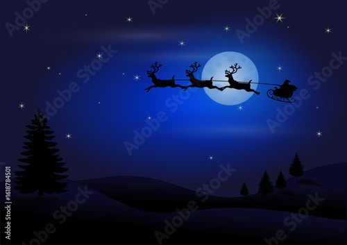 Weihnachten-Mond-Illustration – Vektor