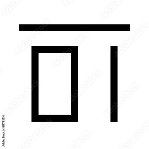 Align top icon vector illustration