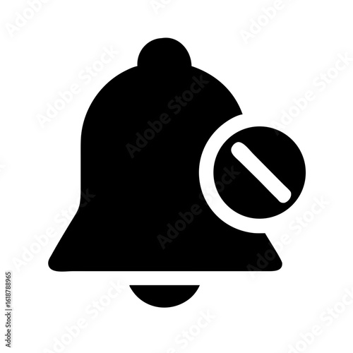 Bell remove icon vector illustration