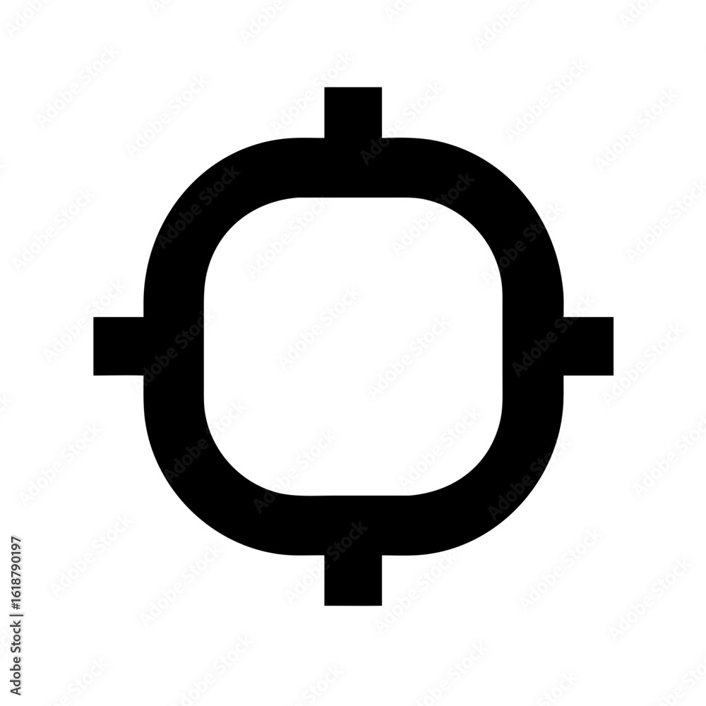 Obraz premium Chip circle icon vector illustration