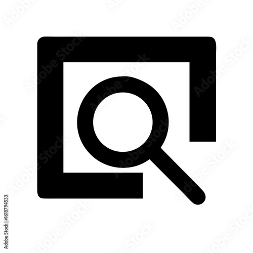 Photo search icon vector illustration
