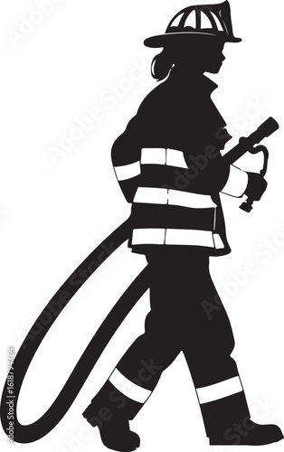 Firefighter silhouette