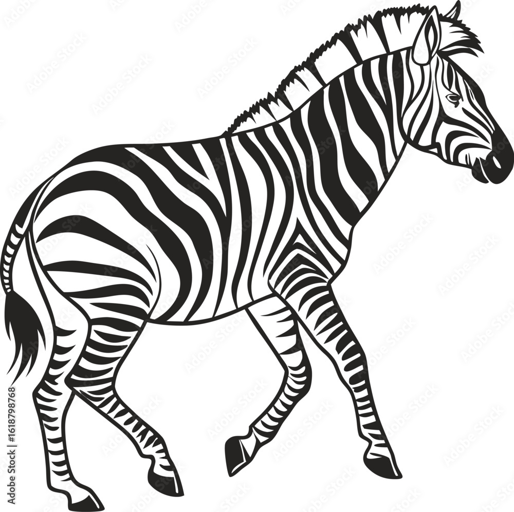 Fototapeta premium Black Zebra Symbol