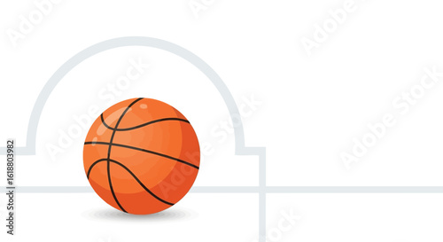 Basketball vector illustration for sports themed designs and graphic elements use