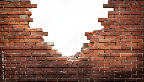 Destroyed Brick Wall Cutout   - Urban Ruins Design