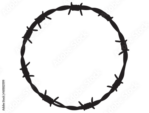 BARBED WIRE FRAME SILHOUETTE