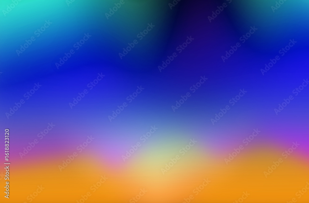 Obraz premium background with a smooth gradient transition from deep blues to warm oranges, creating a sense of depth and contrast. Ideal for professional presentations, corporate websites, app interfaces, artistic