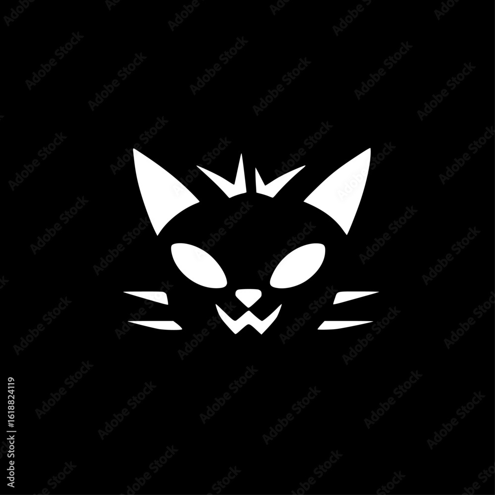 Obraz premium Cat | Black and White Vector illustration