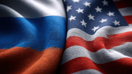 Russian and USA flags