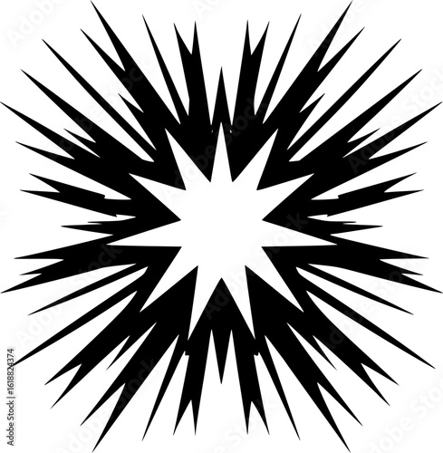 Explosion | Minimalist and Simple Silhouette - Vector illustration