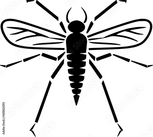 Mosquito - Minimalist and Flat Logo - Vector illustration