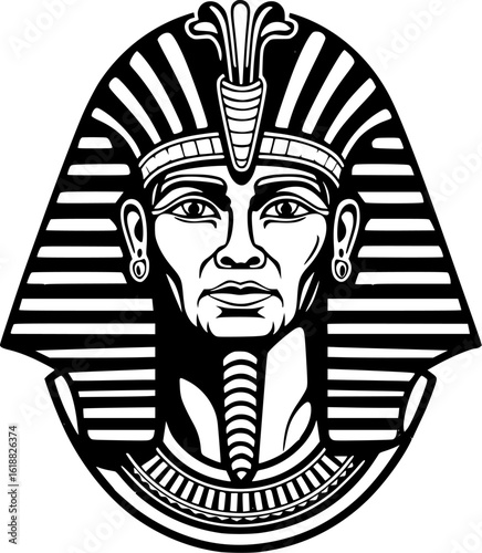 Pharaoh - Minimalist and Flat Logo - Vector illustration