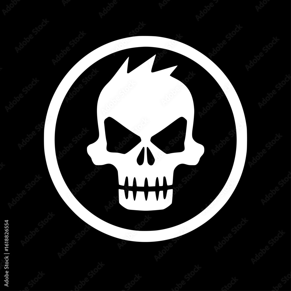 Fototapeta premium Skull - Minimalist and Flat Logo - Vector illustration