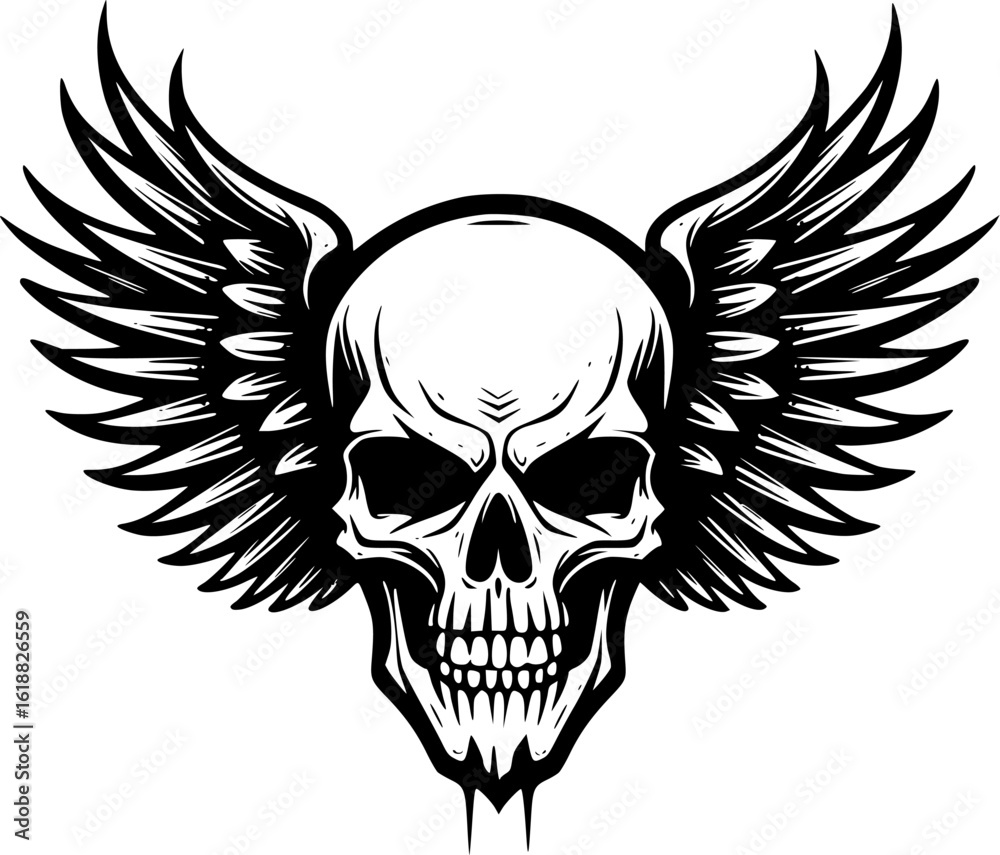 Fototapeta premium Skull - High Quality Vector Logo - Vector illustration ideal for T-shirt graphic