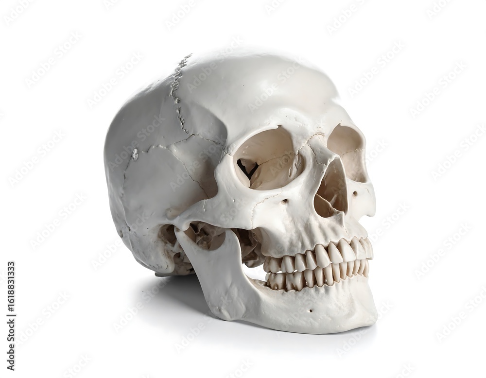 Obraz premium Detailed anatomical human skull