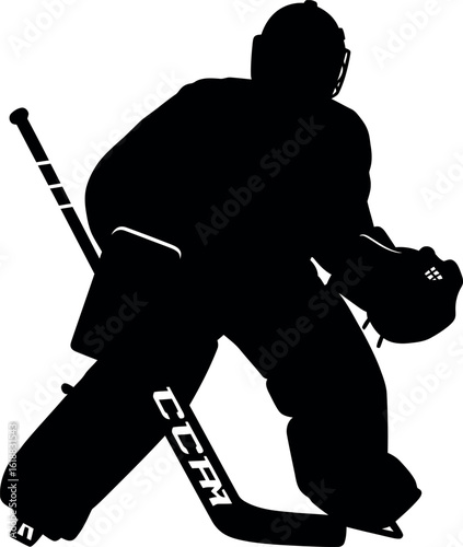 Hockey goalie silhouette