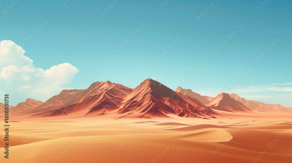 Naklejka premium Beautiful desert landscape