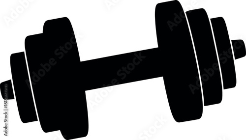 Dumbbell silhouette fitness strength training icon